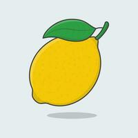 Limone frutta cartone animato vettore illustrazione. fresco Limone frutta piatto icona schema
