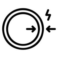 elettromagnetismo linea icona vettore