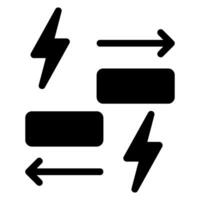 statico elettricità glifo icona vettore