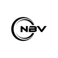 nbv logo disegno, ispirazione per un' unico identità. moderno eleganza e creativo design. filigrana il tuo successo con il Impressionante Questo logo. vettore