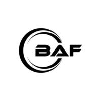 baf logo disegno, ispirazione per un' unico identità. moderno eleganza e creativo design. filigrana il tuo successo con il Impressionante Questo logo. vettore