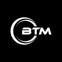 btm logo disegno, ispirazione per un' unico identità. moderno eleganza e creativo design. filigrana il tuo successo con il Impressionante Questo logo. vettore