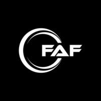 faf logo disegno, ispirazione per un' unico identità. moderno eleganza e creativo design. filigrana il tuo successo con il Impressionante Questo logo. vettore