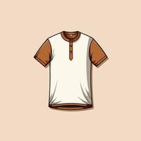 Henley camicia vettore clip arte illustrazione