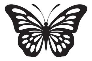 farfalla tatuaggio silhouette disegno, grafico nero icona di farfalla isolato su bianca sfondo vettore
