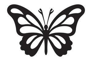 farfalla tatuaggio silhouette disegno, grafico nero icona di farfalla isolato su bianca sfondo vettore