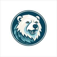 arrabbiato orso testa portafortuna logo, esports logo vettore illustrazione design concetto.