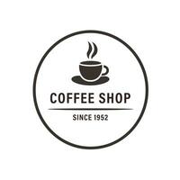 invitante caffè negozio logo nel vettore formato, trasudante calore e aroma, Perfetto per un' accogliente bar ambiente.