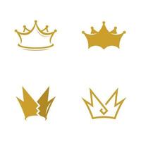 simbolo del logo della corona modello di disegni del logo del re vettore