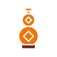 vaso icona solido arancia Marrone colore Cinese nuovo anno simbolo Perfetto. vettore