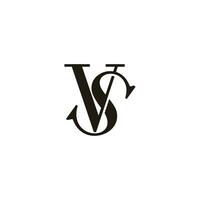 lettera vs connesso sovrapposizione logo vettore