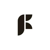lettera fk astratto semplice geometrico logo vettore