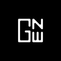 gnw lettera logo vettore disegno, gnw semplice e moderno logo. gnw lussuoso alfabeto design