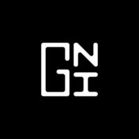 gni lettera logo vettore disegno, gni semplice e moderno logo. gni lussuoso alfabeto design
