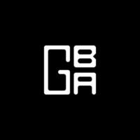 gba lettera logo vettore disegno, gba semplice e moderno logo. gba lussuoso alfabeto design