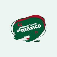 Viva Messico indipendenza giorno testo scatola o bandiera vettore