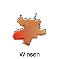 carta geografica di Winsen design modello, vettore illustrazione di carta geografica Germania su bianca sfondo