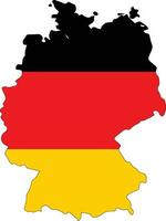 Germania bandiera carta geografica vettore