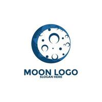 Luna logo vettore icona, semplice Luna logo design modello