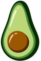 verde avocado frutta icona, semplice stile vettore