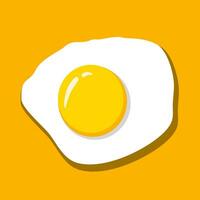 uovo con il ombra su un' giallo sfondo vettore