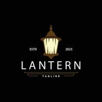 lanterna logo Vintage ▾ strada illuminazione design illustrazione modello vettore