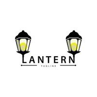 lanterna logo Vintage ▾ strada illuminazione design illustrazione modello vettore