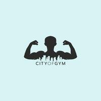 un' concettuale logo per Palestra o fitness club nel città vettore