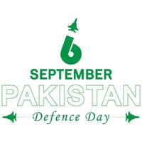 6 ° settembre Pakistan difesa giorno illustrazione vettore