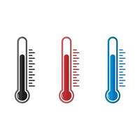 termometro piatto icona impostare. isolato vettore illustrazione.