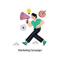 marketing campagna piatto stile design vettore illustrazione. azione illustrazione