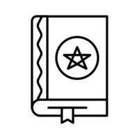 Magia libro icona, sillabare prenotare, strega, Halloween, su bianca sfondo vettore illustrazione