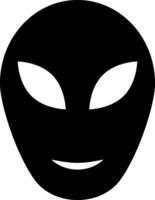 alieno testa cartello, ufo alieno umanoide icona azione illustrazione vettore