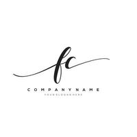 iniziale lettera fc logo, fiore grafia logo disegno, vettore logo per donne bellezza, salone, massaggio, cosmetico o terme marca arte.
