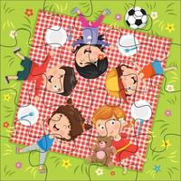 illustrazione del gioco puzzle per bambini vettore