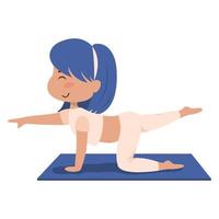 ragazza che fa yoga vettore