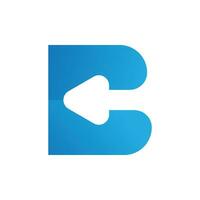 iniziale lettera B logo con freccia forma, attività commerciale logo modello vettore