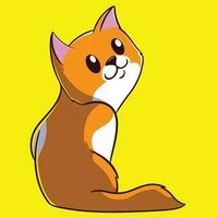 cartone animato carino gatto illustrazione vettore