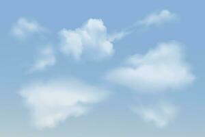 blu cielo e nuvole. vettore sfondo design
