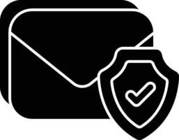 posta protezione glifo icone design stile vettore
