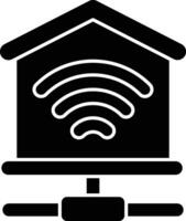 casa Wi-Fi glifo icone design stile vettore