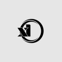 lettere xl semplice cerchio connesso linea logo vettore