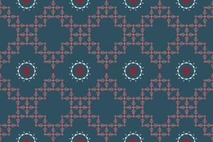 nativo ikat tessuto.azteco geometic arte ornamento design per moquette, carta da parati, abbigliamento, avvolgimento, tessile.damasco stile modello per tessile e decorazione.senza soluzione di continuità modello nel tribale. vettore