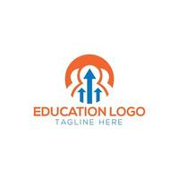 progettazione dell'illustrazione di vettore del modello di logo di istruzione