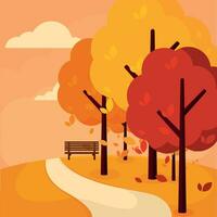 colorato autunno di stagione paesaggio vettore
