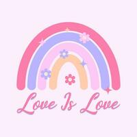 amore è amore con arcobaleno vettore