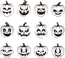 contento Halloween silhouette impostato collezione di Halloween vettore elementi