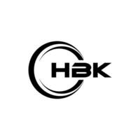 hbk logo disegno, ispirazione per un' unico identità. moderno eleganza e creativo design. filigrana il tuo successo con il Impressionante Questo logo. vettore
