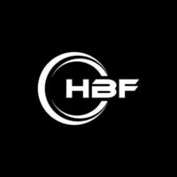 hbf logo disegno, ispirazione per un' unico identità. moderno eleganza e creativo design. filigrana il tuo successo con il Impressionante Questo logo. vettore