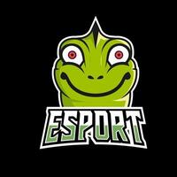 modello di logo mascotte di gioco camaleonte o sport esport, per la tua squadra your vettore